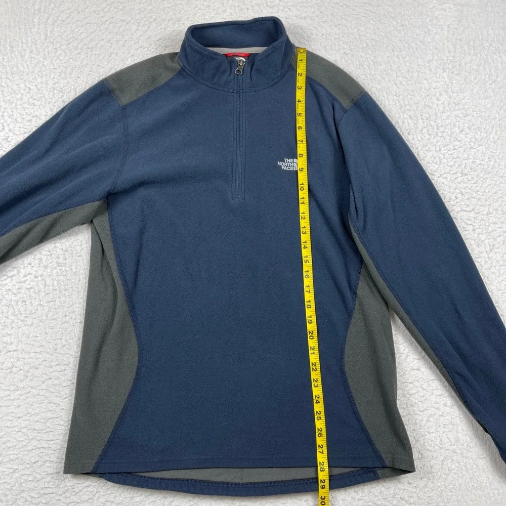 The North Face Fleece‎ Pullover Mens Large Blue Grey Quarter Zip CQ45 Gorpcore